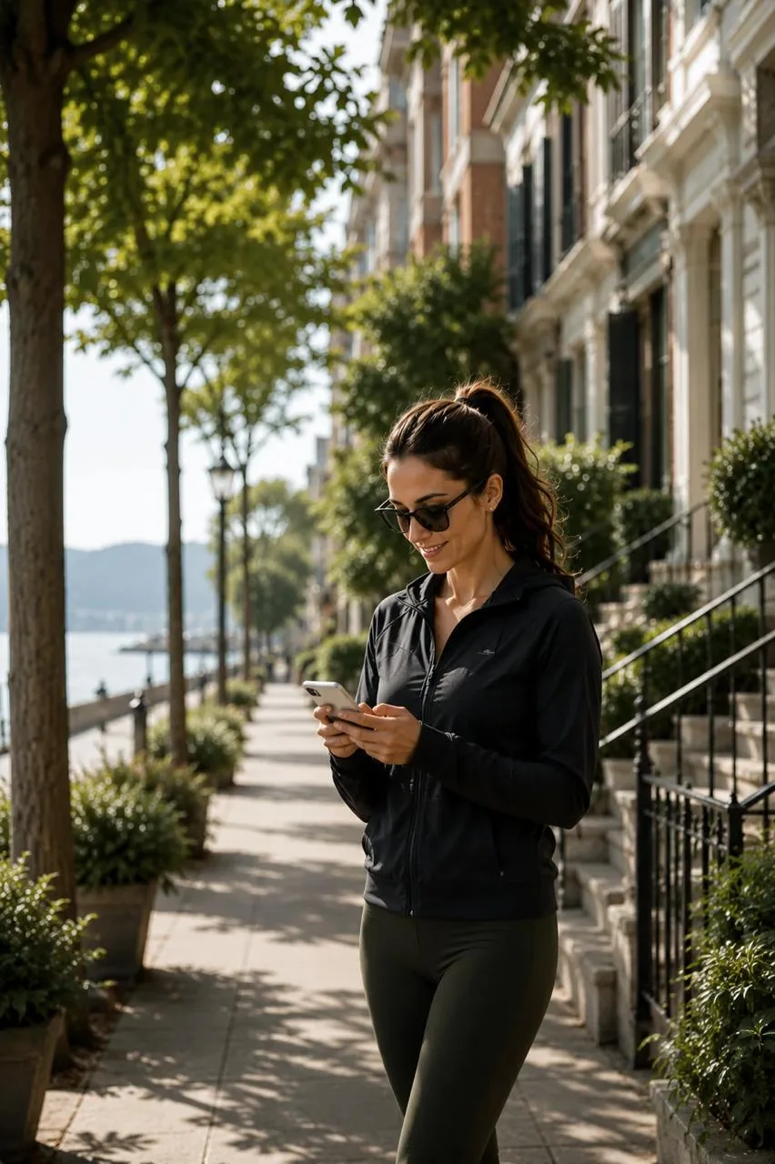 Une personne échange avec son guide NDSA depuis son téléphone